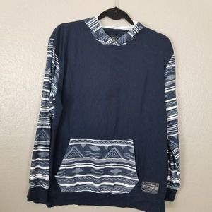 Broken Threads Tribal Print Lightweight Hoodie L